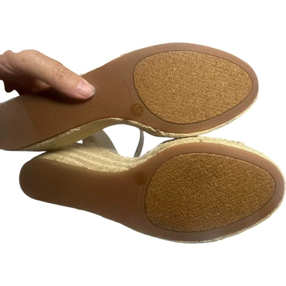 Alex Marie Cream Espadrille Sandals with Ankle Strap 8.5 NIB wedges cream comfy
